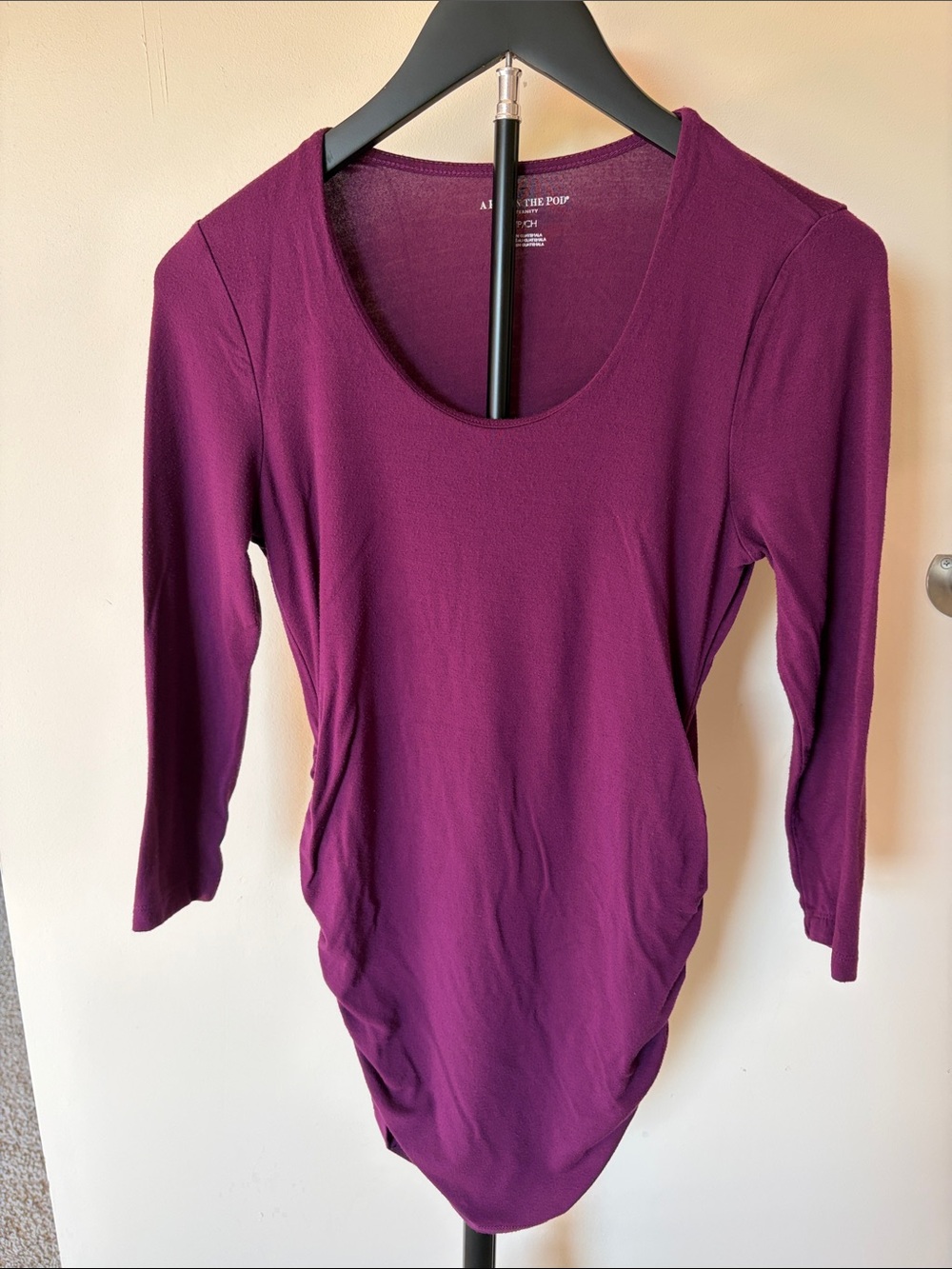 A Pea in the Pod Plum Scoop Neck Maternity Tunic - Berry Purple